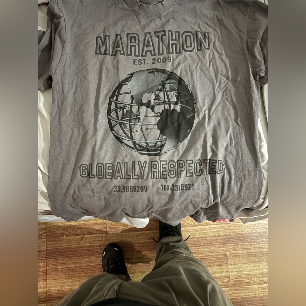 The marathon clothing Nipsey hussle marathon globally respected T shirt new